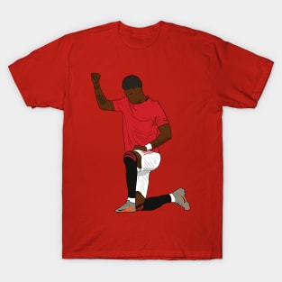 Marcus Rashford Kneeling Black Power Fist T-Shirt